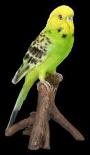 Gartenfigur Wellensittich – Gelb-Grün – Vogel Gartendeko – Tierfigur – 16,5cm