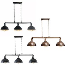 Vintage Pendelleuchte Hängelampe Esstischleuchte 3 flammig Deckenlampe 240V