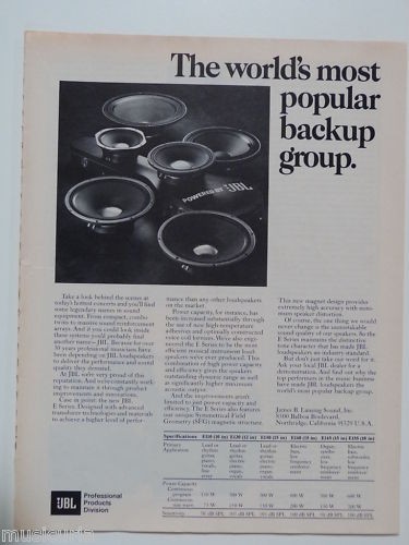 Retro magazine advert 1981 jbl - retro,