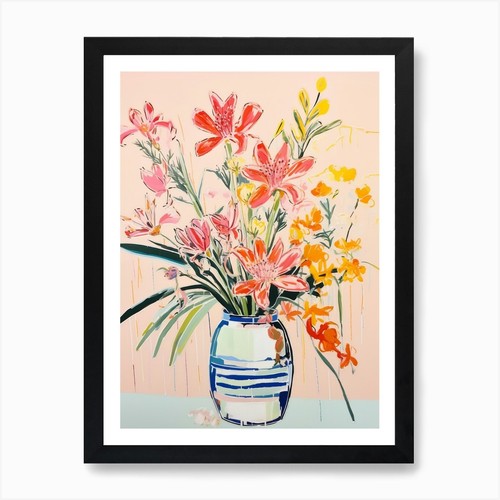 Blumengemälde fauvist stil - blumengemälde,