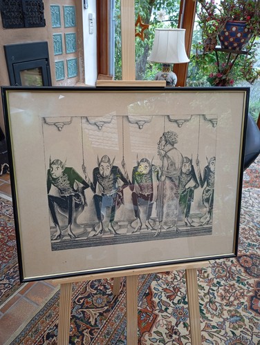 Lithografie paul weber her - lithografie,