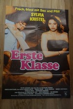 Altes Plakat A1 Kino Film ERSTE KLASSE Frech frivol Sex Pfiff Sylvia Kristel