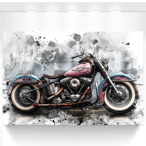 Leinwand bild motorrad - bild,