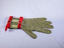 Stahlnetz Stechschutzhandschuh mit Stulpe ca. 8 cm, Gr. M, Kettenhandschuh NEU