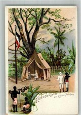 13718153 - Expeditionszelt am Kilimandscharo Lithographie Kolonien Deutsch