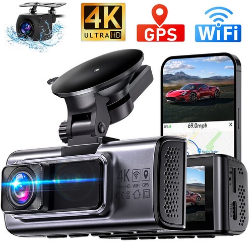 Dashcam auto kanal - auto, 4k+1080p