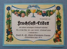 altes Saftetikett