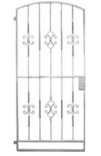 Gartentor Metalltor Eingangstor feuerverzinkt Karat Stichbogen 960 x 1990 mm Tor