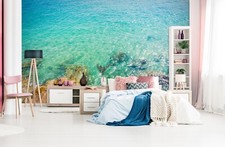 3D See Steine Q2881 Tapete Wandgemälde Fototapete Selbstklebend Kay