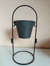 Übertopf Metall Pflanzübertopf Blumenständer Deko Blumen Pflanzen schwarz