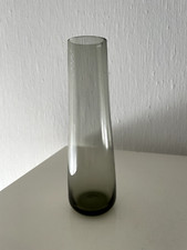 50/60-er: Rauchglas  Vase bräunlich  Wagenfeld Ära  h=20,5cm