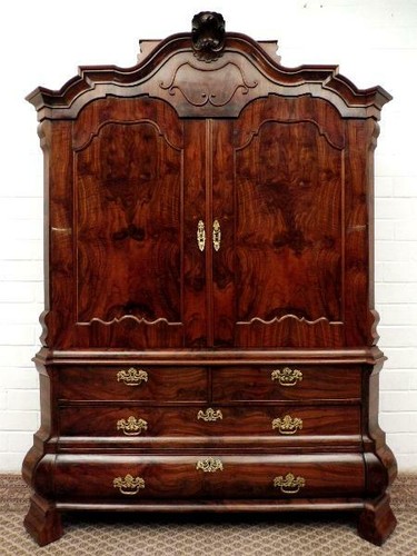 Aufsatzbuffet nussbaum barock - nussbaum,