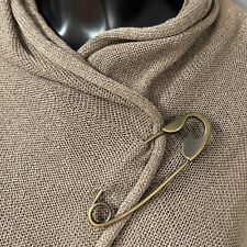 Ponchonadel  MESSING Verschlussnadel Schmucknadel 10,3 cm Ziernadel ROBUST