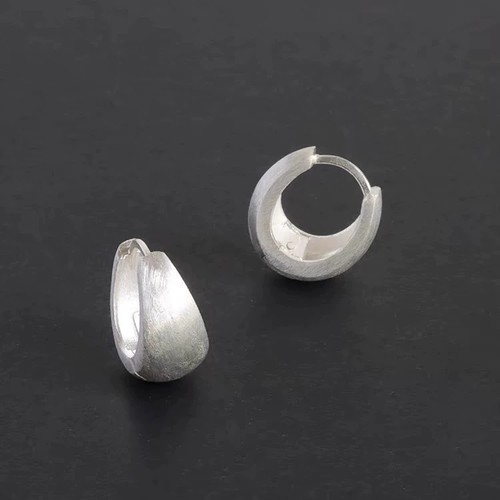 Silber 925 creolen mattes - 925, –