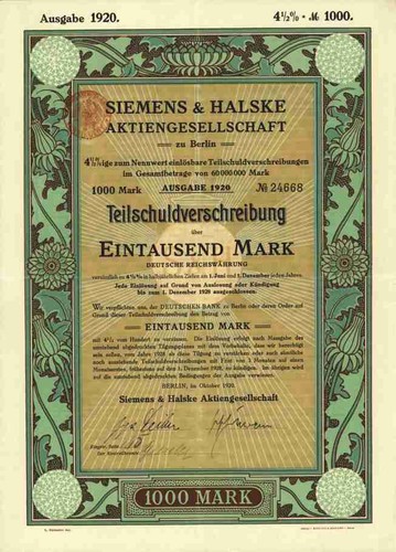 Siemens halske 1920 berlin - 1920,