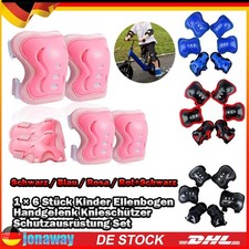 6 STK Kinder Protektoren Ellenbogen Handgelenke Knieschützer SchonerInlineskater