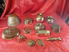 13 Alte Gugelhupf Form Blumen ? Löwe ? Fisch ? Backform Kupfer Verzinkt (5740