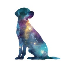 2x Sticker Hund Aurora