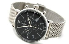 Ruhla Chronograph 91204M Edelstahl Herren Quarzuhr BauhausStil LIPORIS Milanaise
