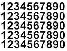 50 Zahlen Nummern Aufkleber in