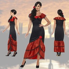 Flamencokleid Spanierin Kostüm S 36/38 Senorita Outfit Spanisches Faschingkostüm