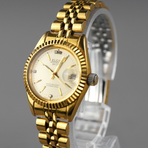 Elgin date quartz - date, fk-344-a