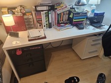 Weiß Hochglanz Schreibtisch