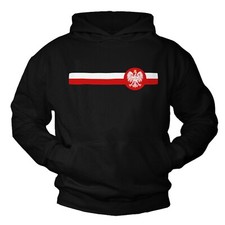Pullover Polen Adler Motiv Shirt mit Kapuze Fußball Trikot mit Polnischer Flagge