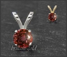 Anhänger 585 Gold, Granat rot