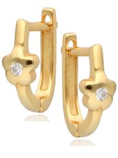 Creolen gold blume 18k - creolen,