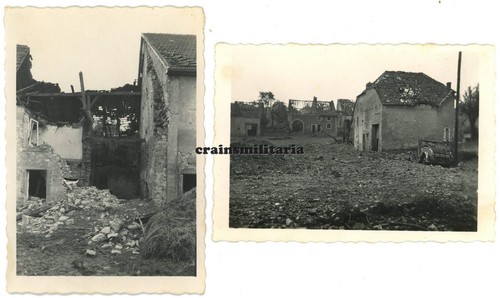Orig foto zerstörtes dorf - zerstörtes,