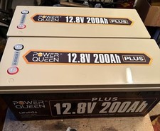Power Queen 12V 200Ah Lithium Batterie LiFePO4, 2560Wh, für Solaranlage