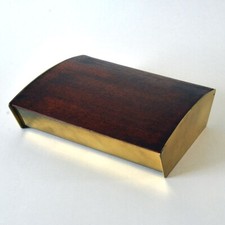 Messing/Teak - DECKELDOSE Carl