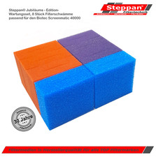 8 x Steppan Filterschwamm passend für Oase Biotec 40000 +12 Screenmatic ab 2016