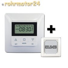 Rolladen Zeitschaltuhr Timer + JUNG Zwischenrahmen für Rollladen Jalousie Rollo