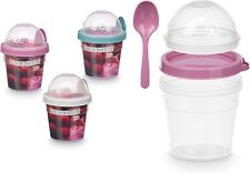 MÜSLIBECHER + Löffel Deckel