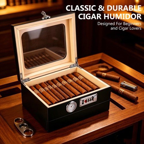Holz zigarren humidor set - zigarren,