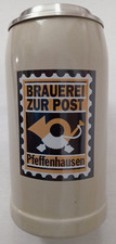Alter Bierkrug Brauerei zur Post Pfeffenhausen Zinndeckel Sammlerkrug 2002