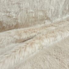 Webpelz kuscheliges Langhaar Kunstfell Stoff Bekleidung Deko Creme