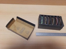 Satz 6 optischen Glaslinsen, original Verpackung, Nowacki, optische Werk. gebr.