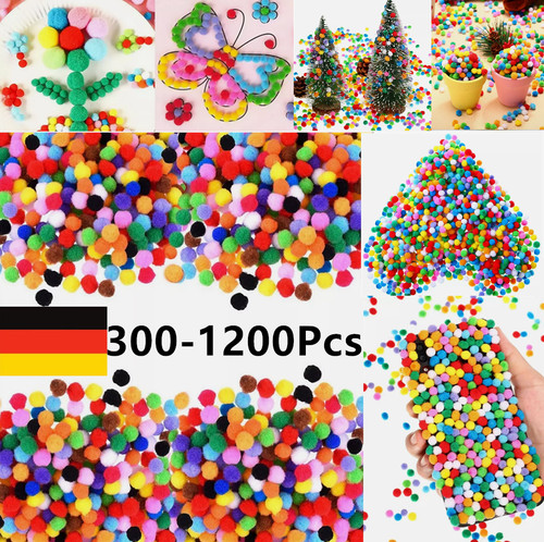 300 1200pcs pompons bommel - pompons,