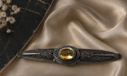 Art deco stab brosche - stab-brosche,