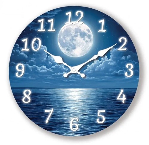Wanduhr mond druck dcf - wanduhr,