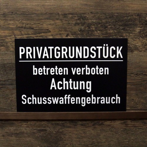 Schild privatgrundstück - schild,