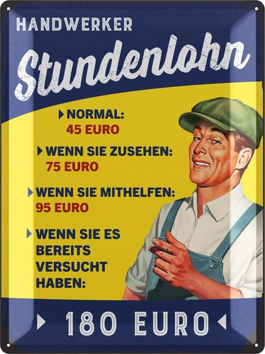 Lanolu xxl retro blechschild - xxl,