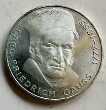 Deutschland 5 Mark 200. Geburtstag von Carl Friedrich Gauß 1977-J