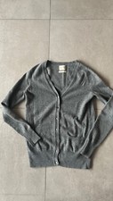 Zara Pullover grau Kaschmir Cashmere M V-Ausschnitt Pulli Strickjacke Jacke