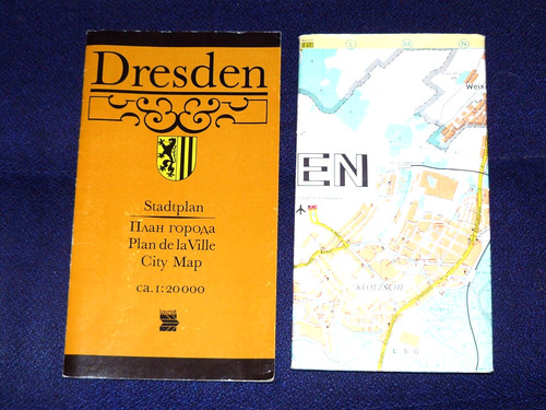 Stadtplan dresden 1990 ddr - dresden,