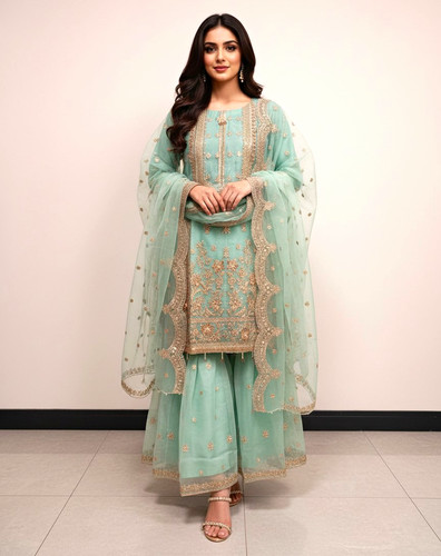 Damen sharara kameez - kameez, 3-teilig