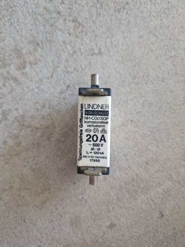 Lindner 20a 500v - 20a, nh.c00